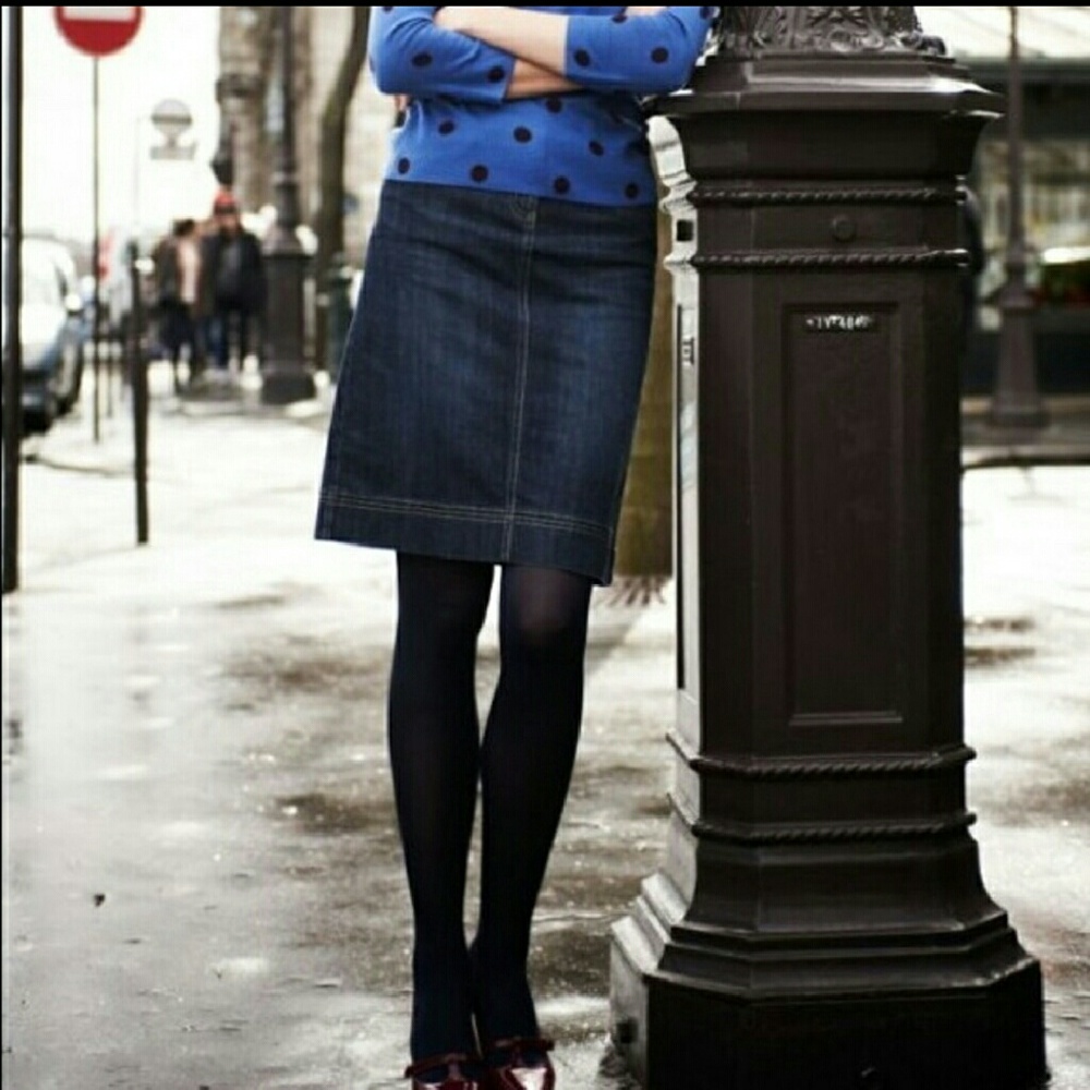 Talbots Jean Skirt